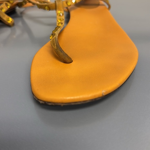 Gucci Crystal Leather Sandals - Picture 2 of 11